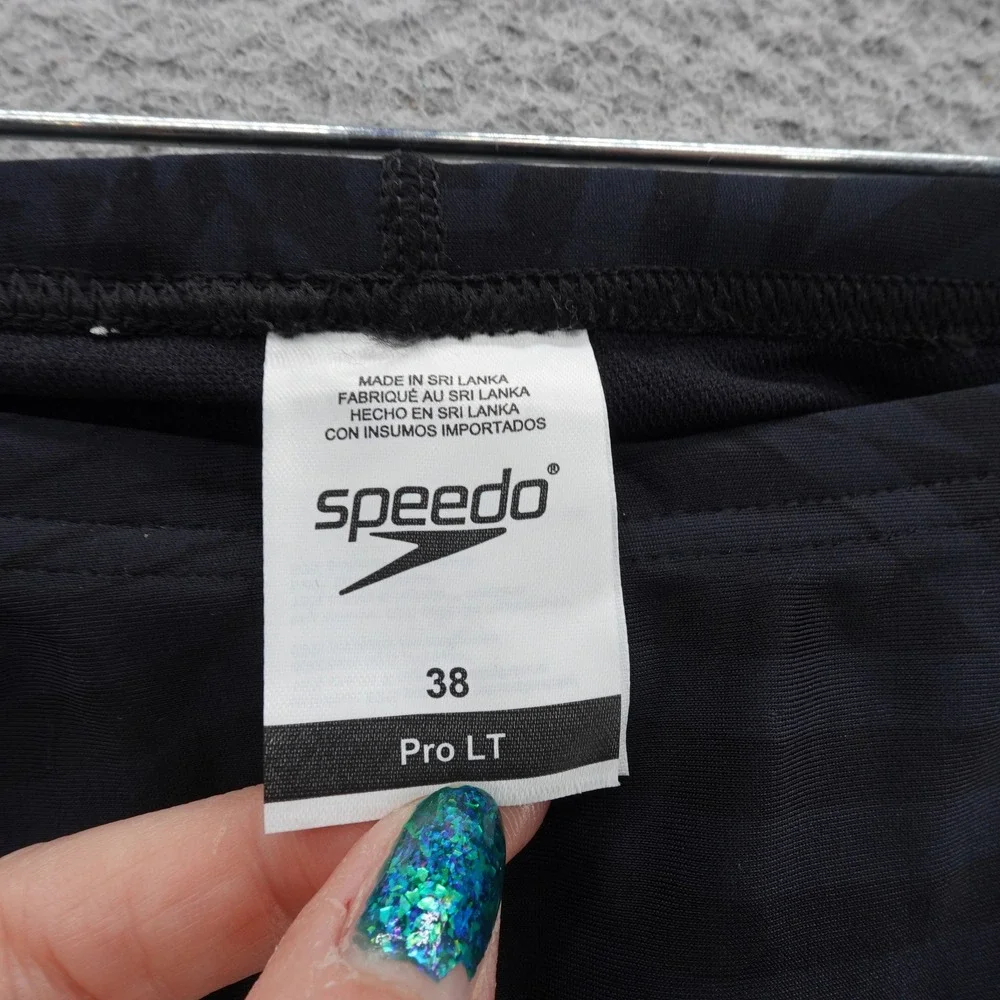 Speedo Eco Pro LT Mens Swim Shorts Size 38 Black Drawstring‎ UPF 50+ NWT